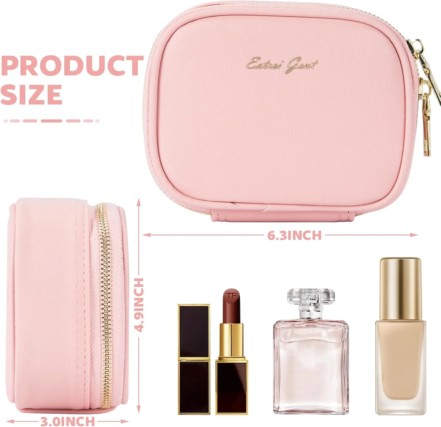 Small Makeup Bag Travel Train Case with Mirror and Light Mini Travel Makeup Train Case Cosmetic Organizer 3 Adjustable Brightness Toiletry Bag Portable Artist Storage