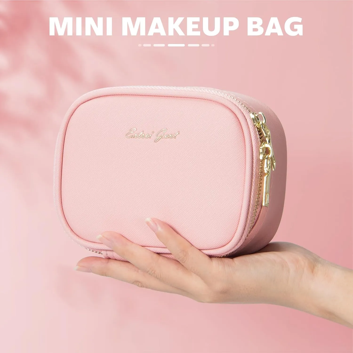 Small Makeup Bag Travel Train Case with Mirror and Light Mini Travel Makeup Train Case Cosmetic Organizer 3 Adjustable Brightness Toiletry Bag Portable Artist Storage