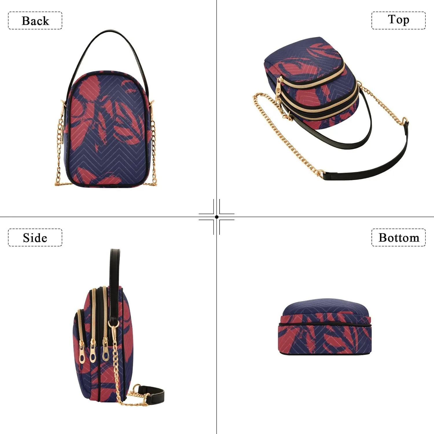 Small Phone Purse Crossbody Cell Phone Purse Phone Wallet Bag with Zipper Pockets Shoulder Strap Handle for Women Daisy