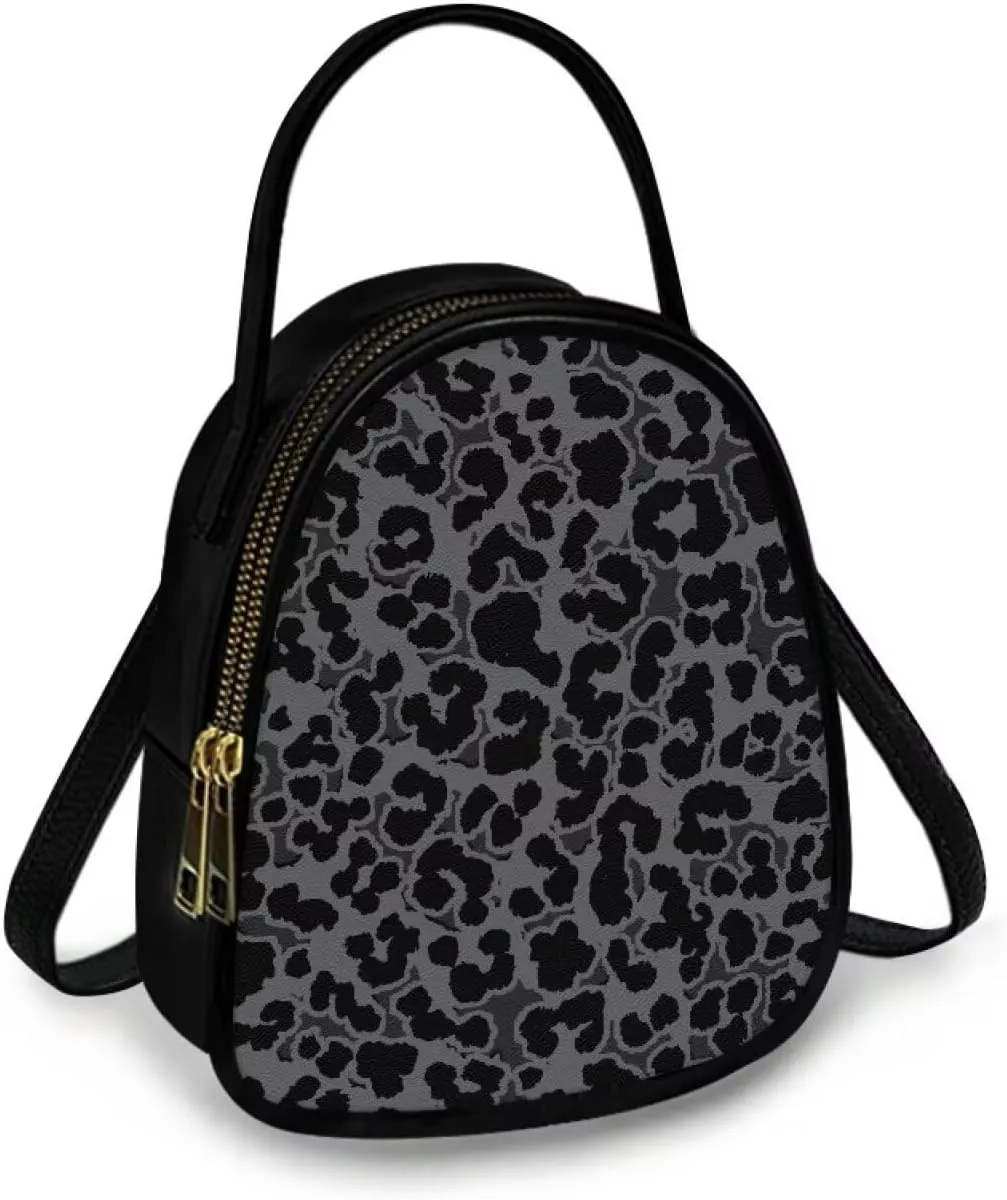 Small Purse Crossbody Bags for Women Leopard Print Handbag Travel, Snakeskin Shoulder Phone Holder Adjustable Strap