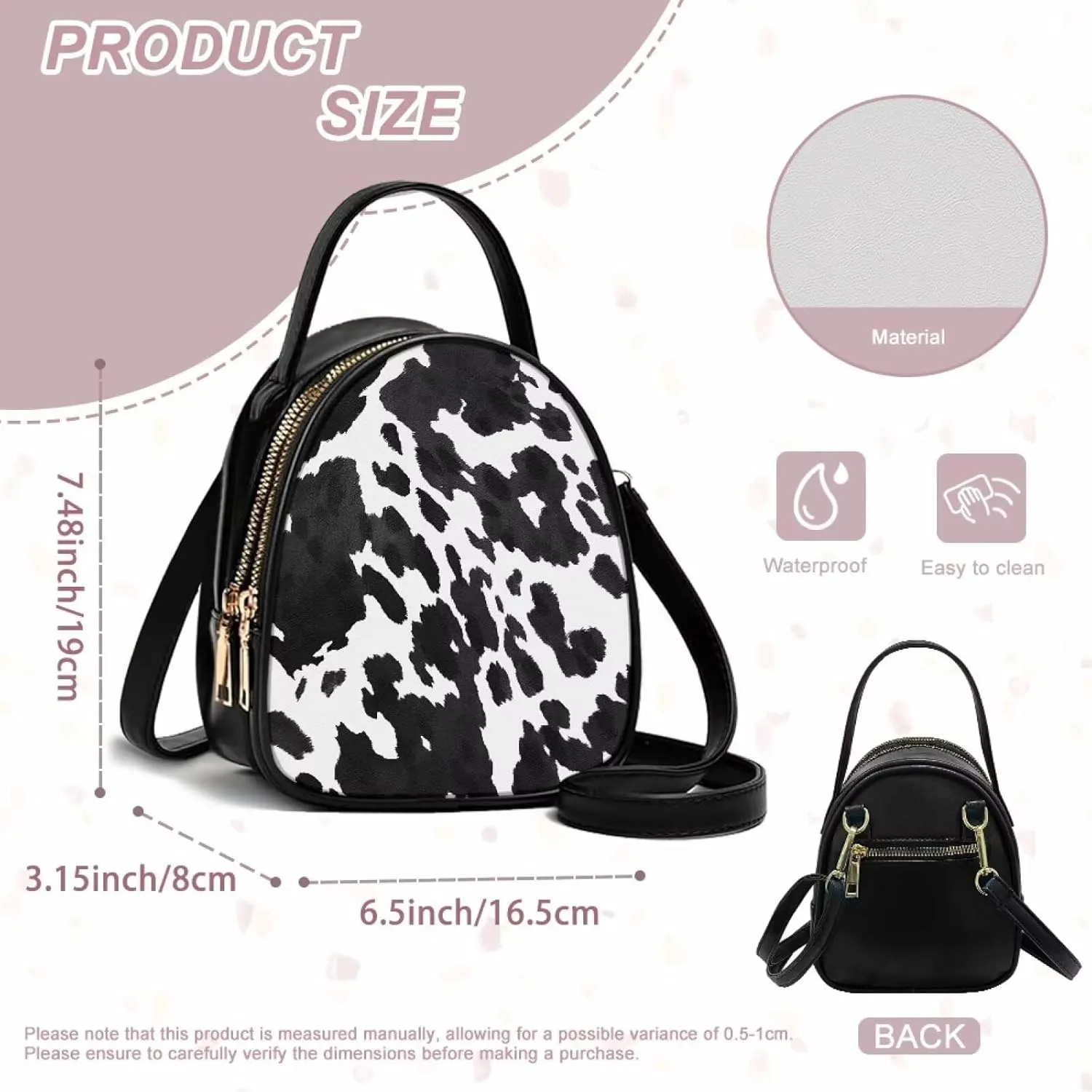 Small Purse Crossbody Bags for Women Leopard Print Handbag Travel, Snakeskin Shoulder Phone Holder Adjustable Strap