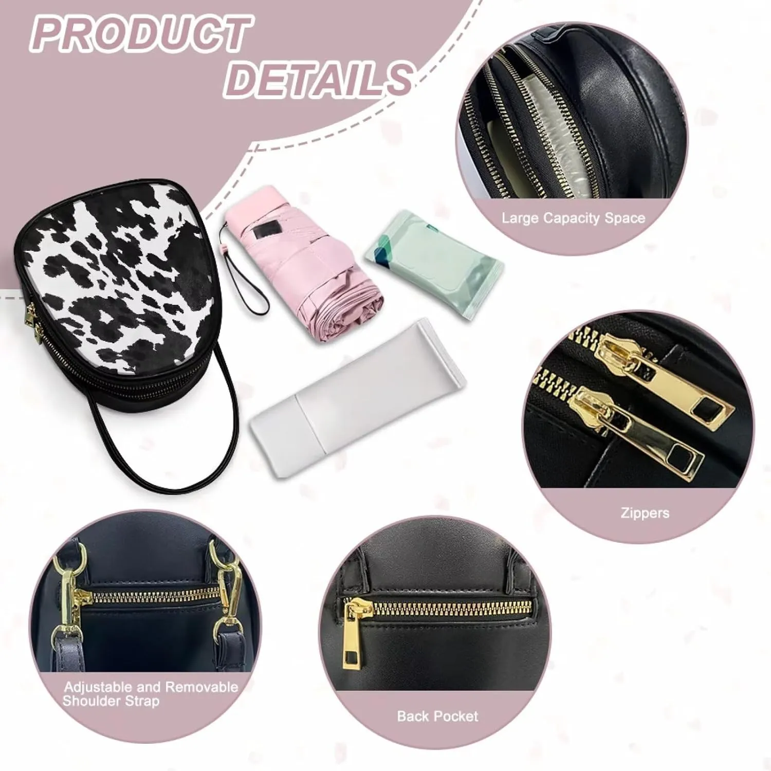 Small Purse Crossbody Bags for Women Leopard Print Handbag Travel, Snakeskin Shoulder Phone Holder Adjustable Strap