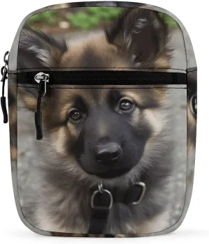 Small Satchel Purse Mini Shoulder Bag Personalized Cute German Shepherd Puppy Print Crossbody Bags For Women Men