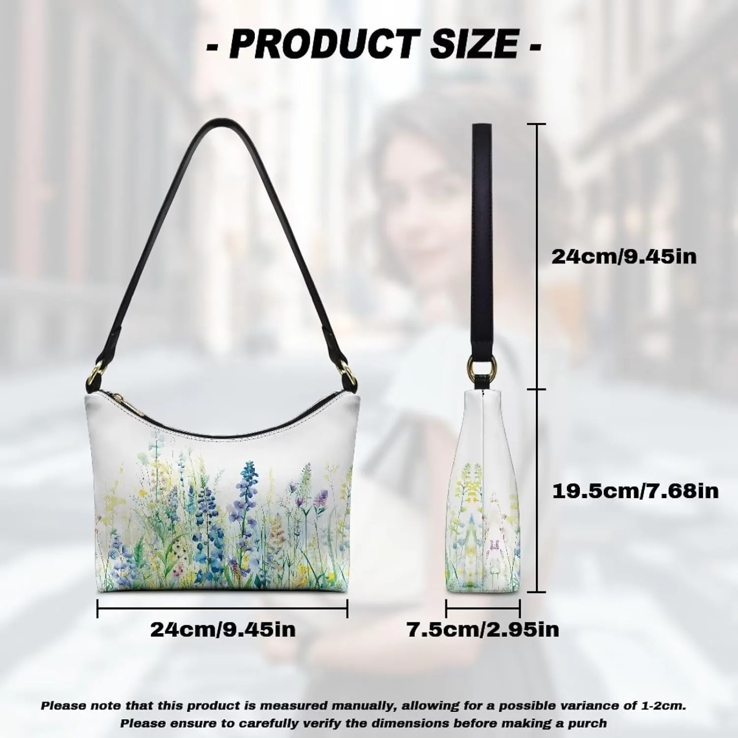 Small Underarm Crossbody bag with Zipper Closure for Women Dating Party