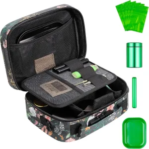 Smell Proof Bag, Christmas Gift Set for Friends, Smell Proof Bags with Combination Lock Scent Proof Smoking Tobacco Set, Odorless Rolling Tray Carbon Lining Organizer Travel Medicine Bags