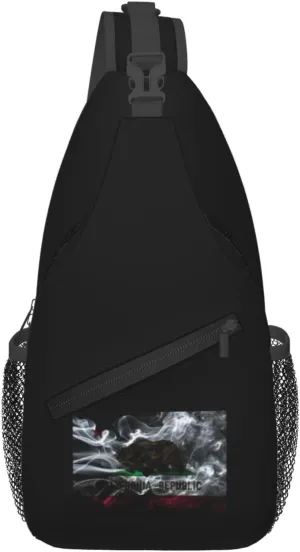Smoke Flag Of California Crossbody Bags For Women Men Chest Backpack Gym Shoulder Bag Travel Outdoor Sports Casual Crossbody Bags