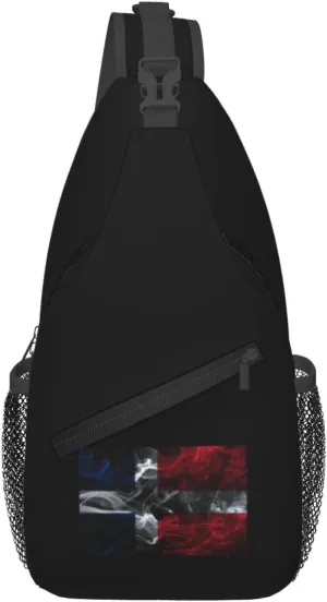 Smoke Style Flag Of Saar Crossbody Bags For Women Men Chest Backpack Gym Shoulder Bag Travel Outdoor Sports Casual Crossbody Bags
