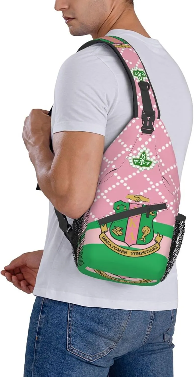 Sorority Gifts Unisex Crossbody Backpack Sling Bag chest bag for Hiking Traveling Outdoor Daypack