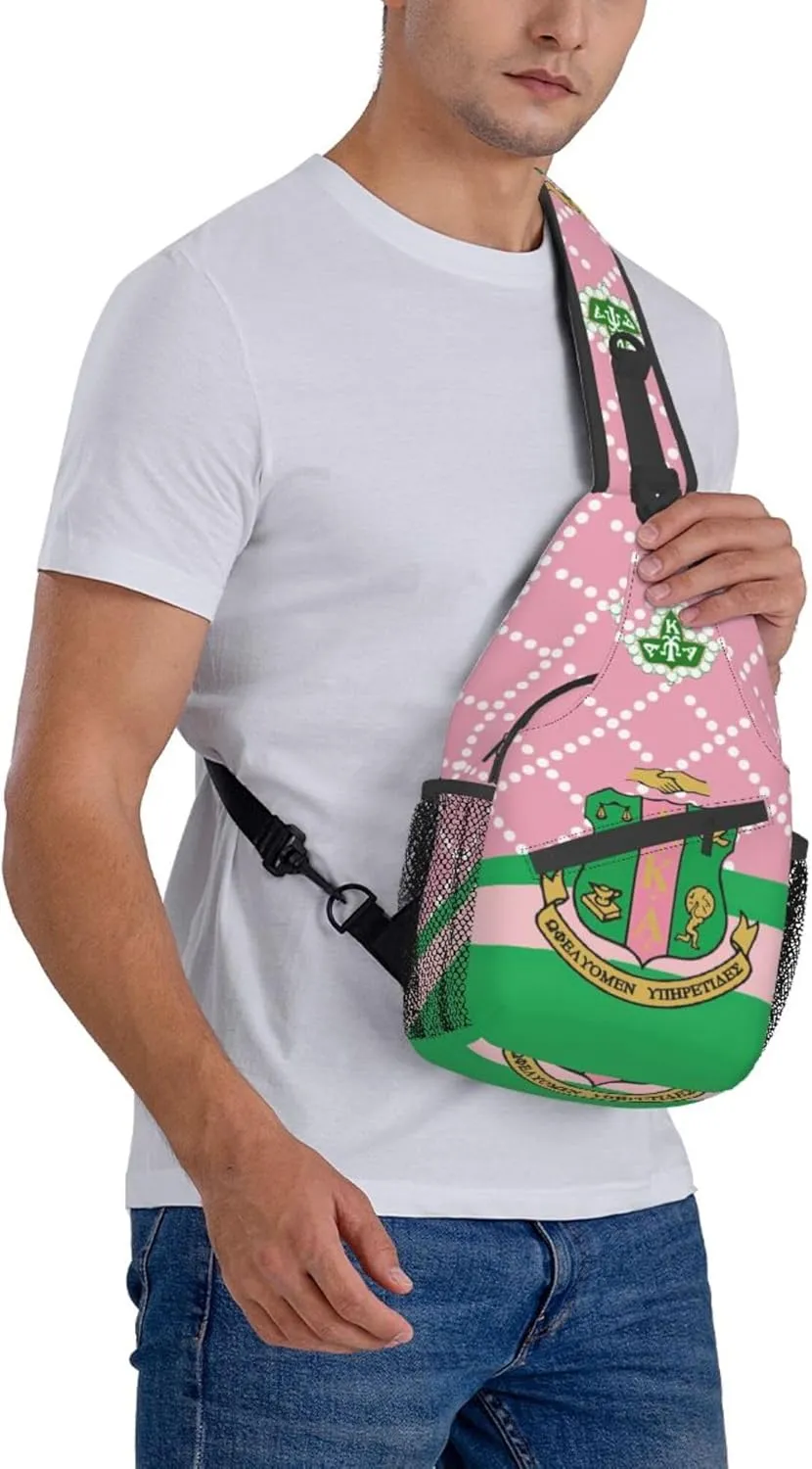 Sorority Gifts Unisex Crossbody Backpack Sling Bag chest bag for Hiking Traveling Outdoor Daypack
