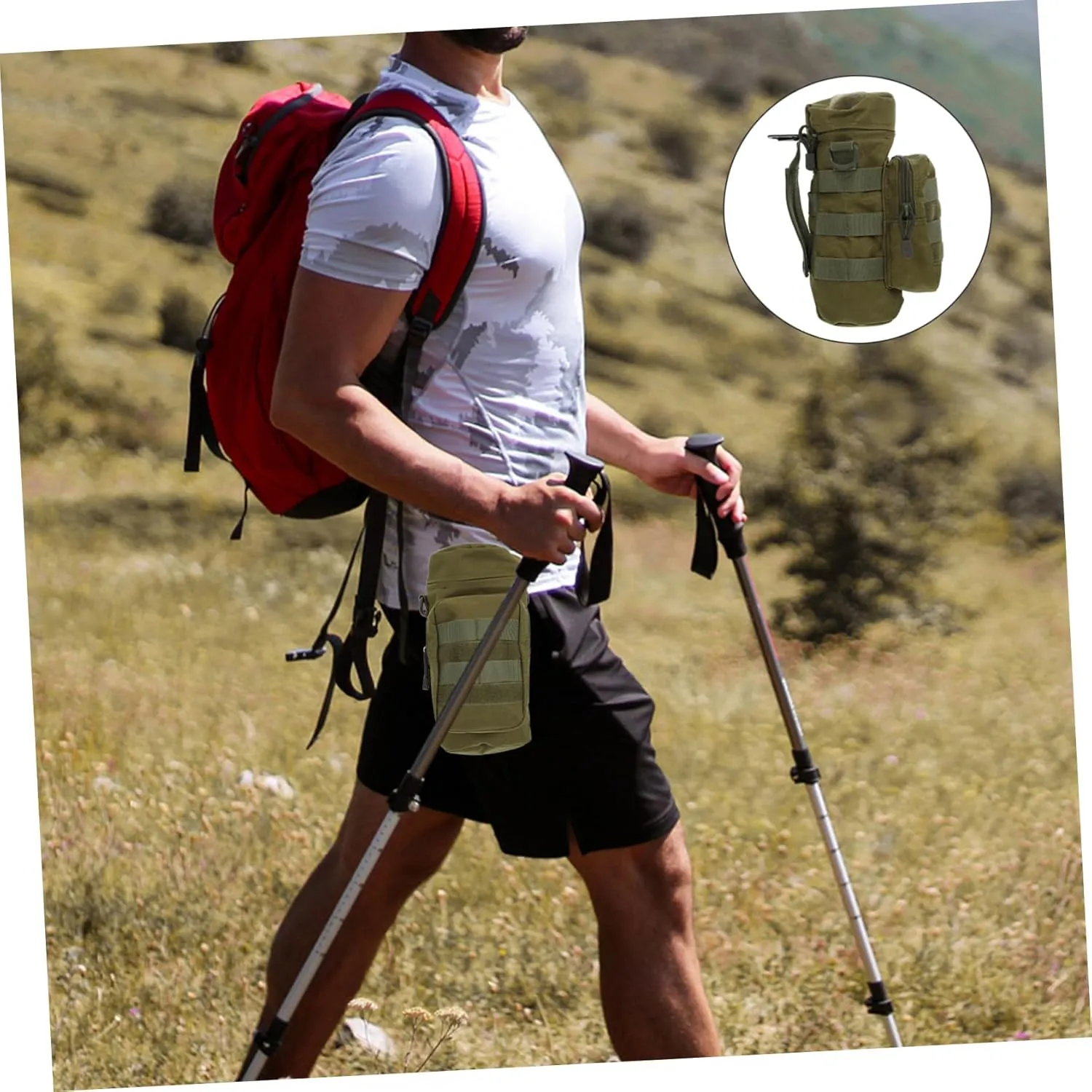 Sosoport 2 Pcs Bottle Bag for Outdoor Water Kettle Carrier Bag Crossbody Water Bottle Straps Breathable
