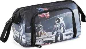 Space Astronaut Nasa Apollo Pencil Case Large Pencil Pouch Big Pencil Box Pen Bag Organizer Pencil Bags with Zipper for Adults Girls Kids Boys School 038