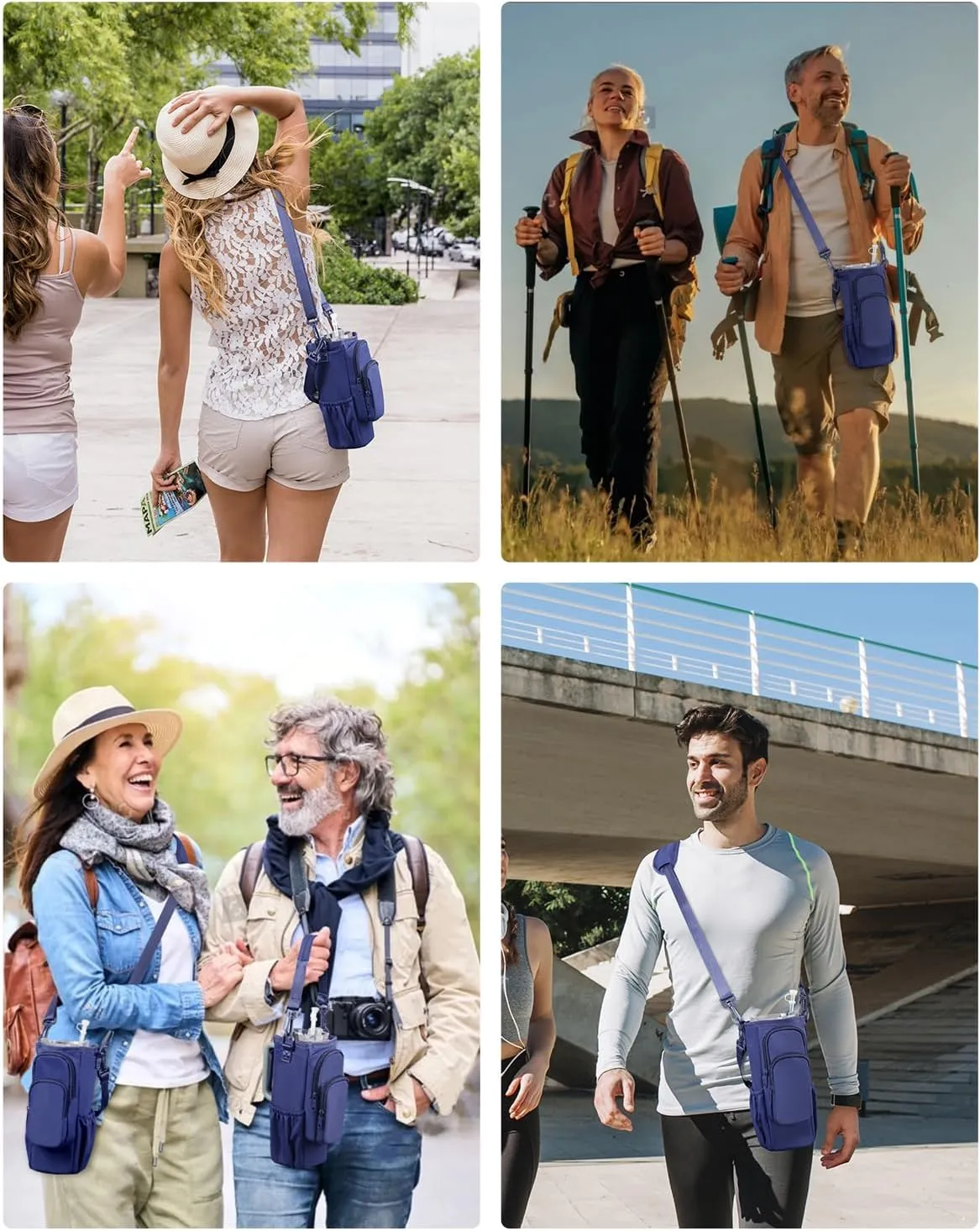 sportsnew Water Bottle Carrier Bag with Phone Pocket for Stanley Brumate era 30oz 40oz Accessories Insulated Water Bottle Holder Pouch with Strap Stanley Cup Sling Bag with Straw Cover for Crossbody