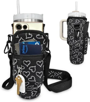 Stanley Cup 40oz Tumbler Crossbody Bag with Adjustable Strap, Zipper Pocket and Key Holder