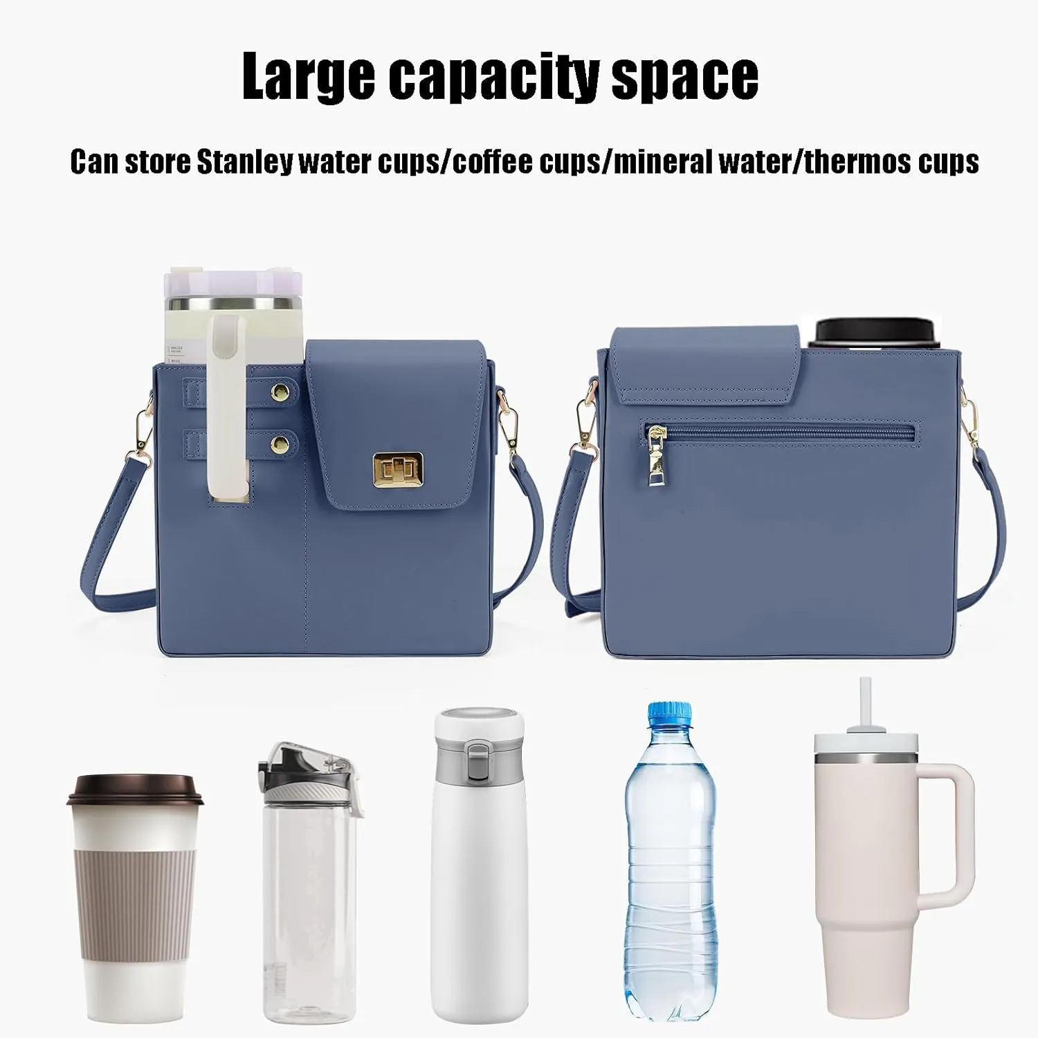 Stanley Purse,Water Bottle Bag Outdoor Portable Crossbody Bag Stanley Cup Holder with Strap Women's Shoulder Bags