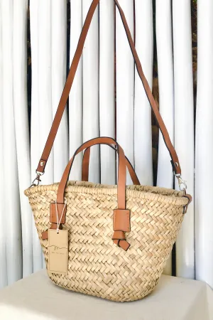 Straw Crossbody Handle Bag
