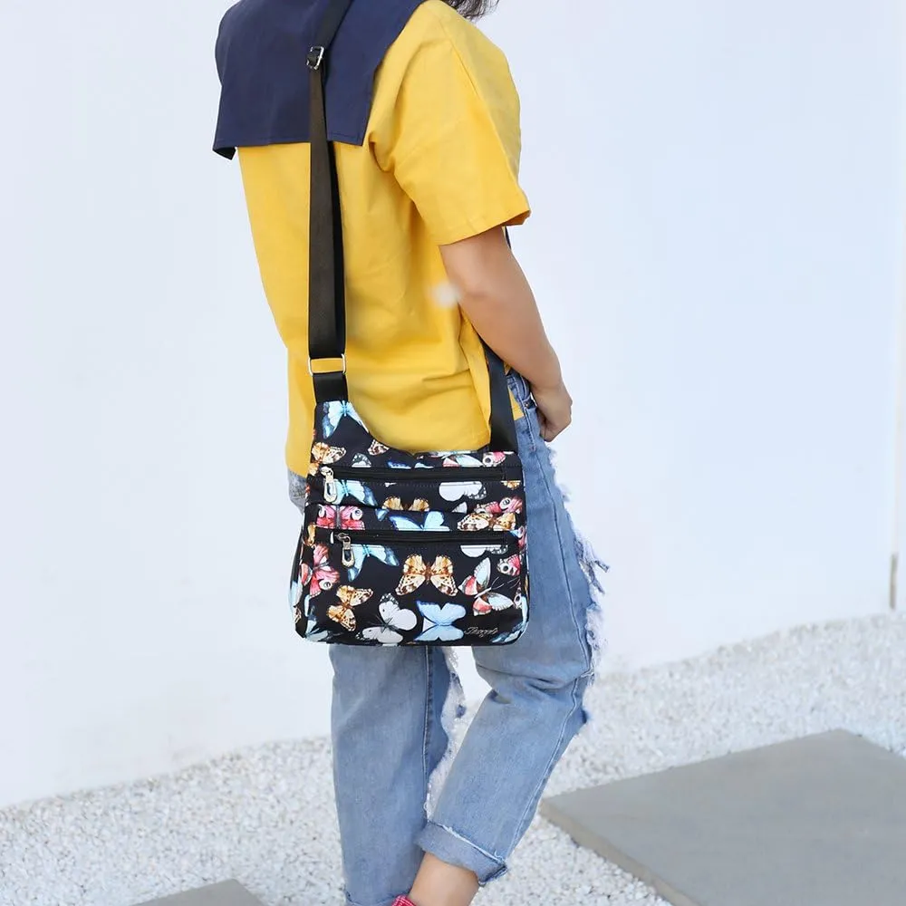 STUOYE Nylon Multi-Pocket Crossbody Purse Bags for Women Travel Shoulder Bag