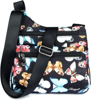 STUOYE Nylon Multi-Pocket Crossbody Purse Bags for Women Travel Shoulder Bag