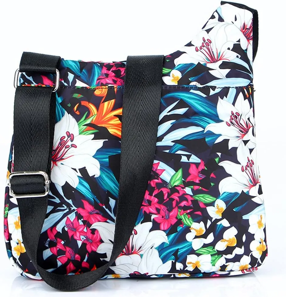 STUOYE Nylon Multi-Pocket Crossbody Purse Bags for Women Travel Shoulder Bag
