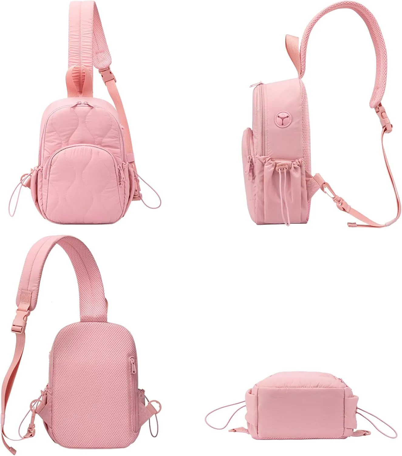 Stylish Sling Bag for Women – Versatile Crossbody Backpack with Adjustable Strap, Lightweight Shoulder Bag for Travel, Hiking & Sports(Pink-Small)