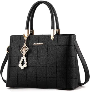 Stylish Womens Handbags Faux Leather Satchel Medium Tote Bags Top Handle Handbag Purse Crossbody Bag Shoulder Bag
