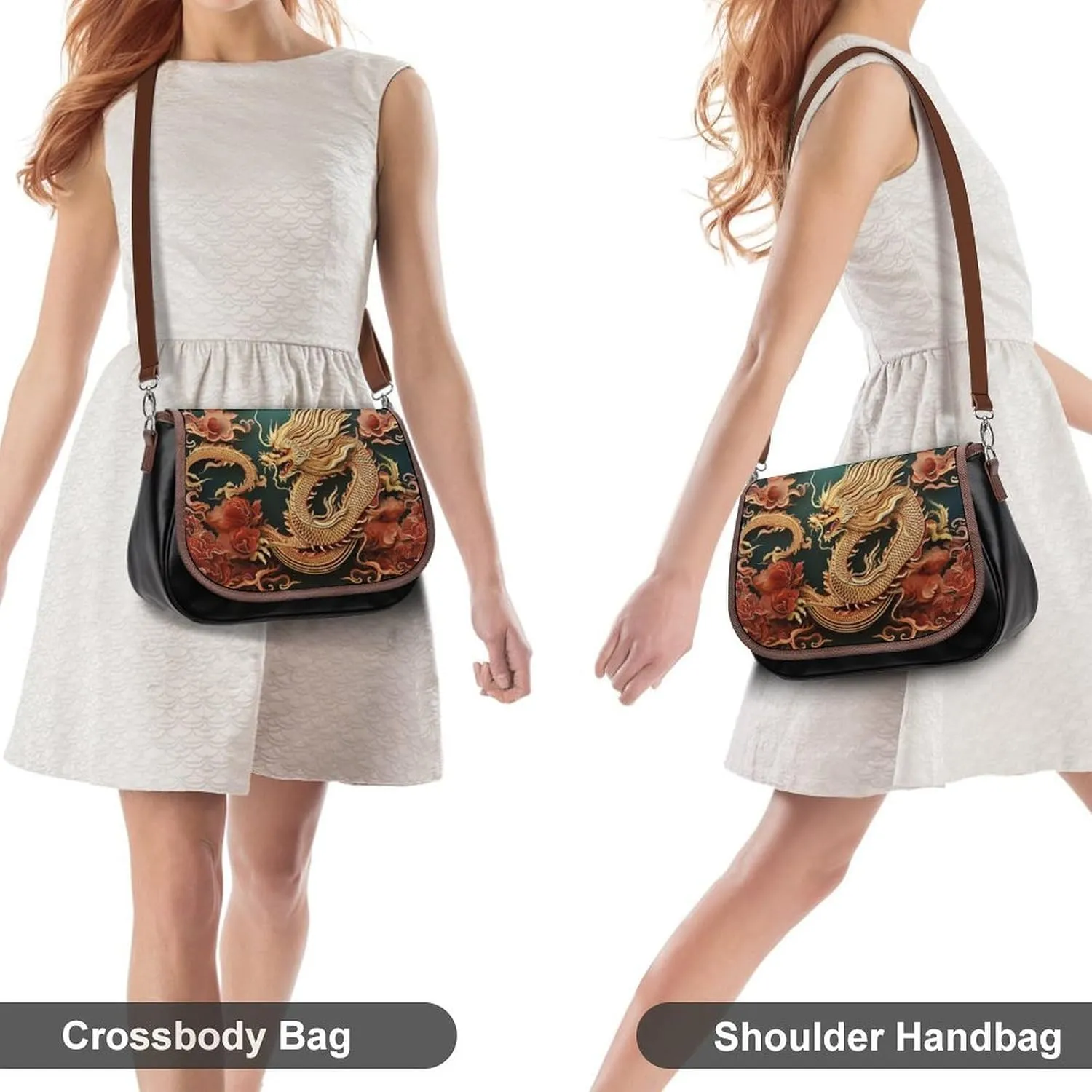 Sugar Skulls Crossbody Bags for Women,PU Leather Tote Bag for Women,Shoulder Bag Purse for Work Shopping Travel