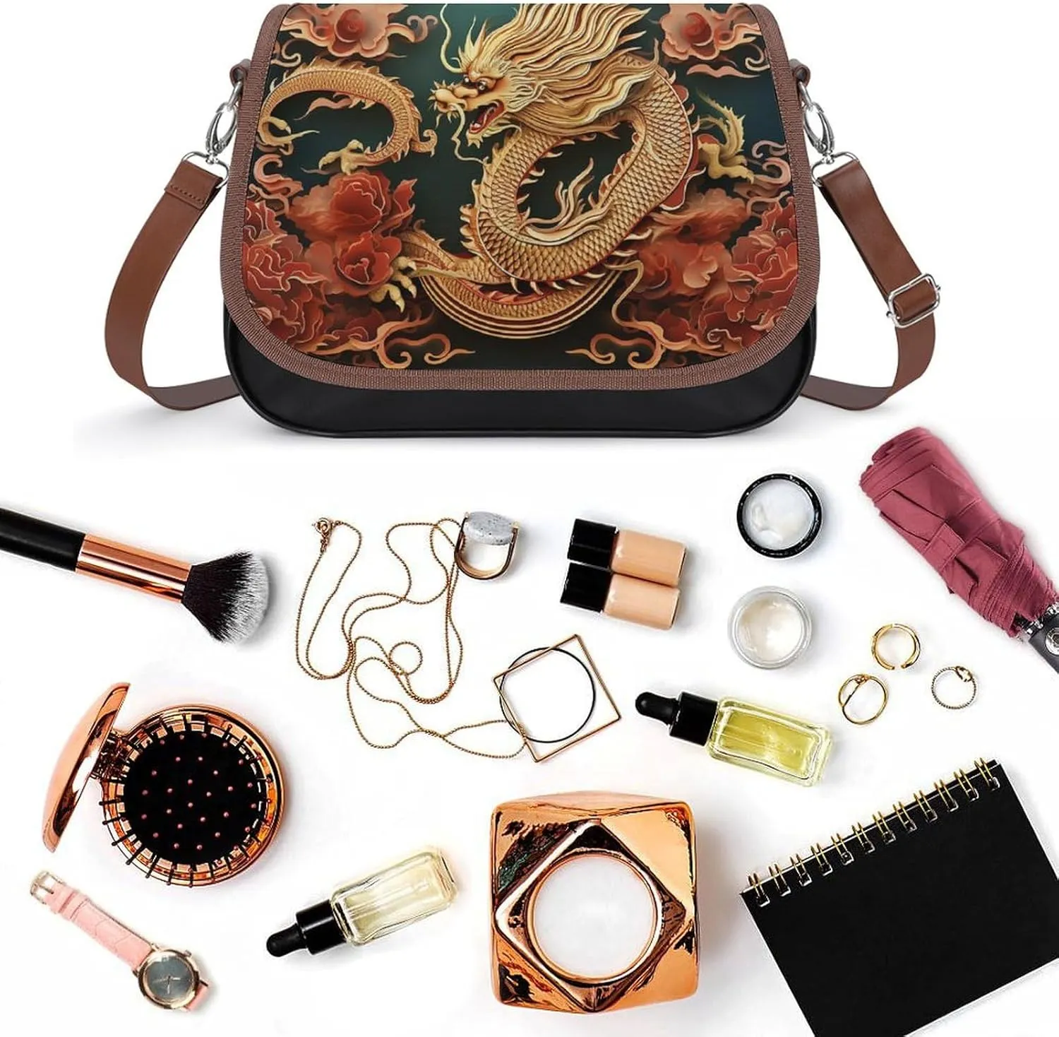Sugar Skulls Crossbody Bags for Women,PU Leather Tote Bag for Women,Shoulder Bag Purse for Work Shopping Travel