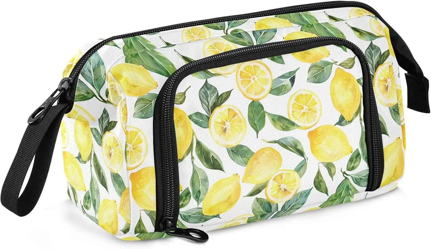 Summer Lemon Pencil Case Large Pencil Pouch Big Pencil Box Pen Bag Organizer Pencil Bags with Zipper for Adults Girls Kids Boys School 126
