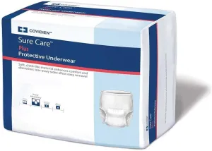 Sure Care Protective Underwear XXL, Case/48 (4 Bags of 12), White
