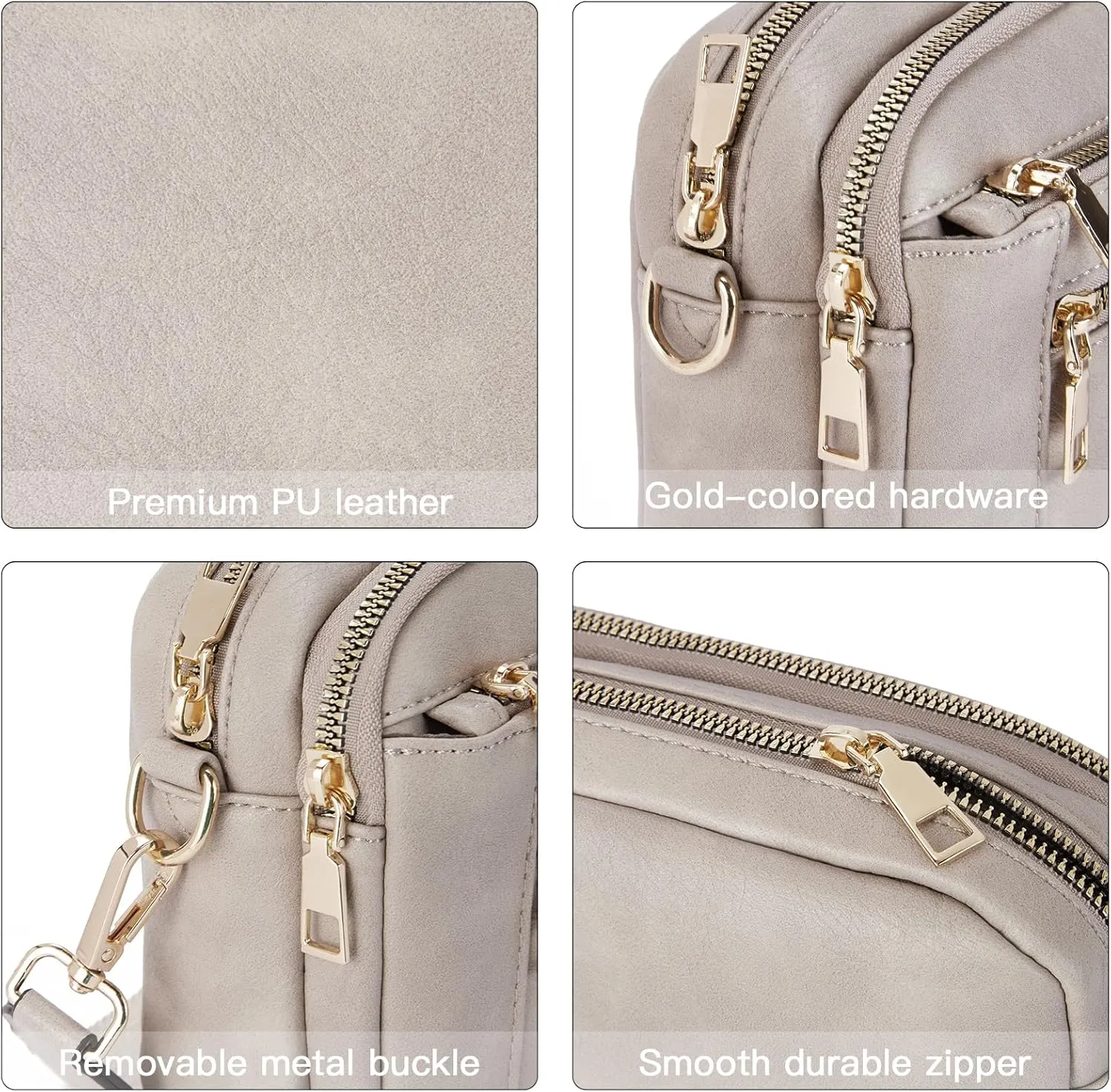 Telena Crossbody Purse for Women Small Crossbody Bags Trendy Vegan Leather with Adjustable Shoulder Strap