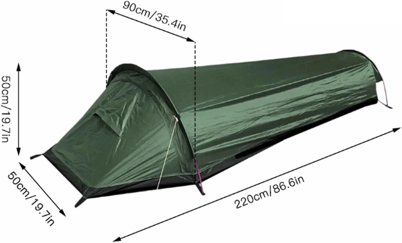Tent Camping Single Person Tent Ultralight Compact Outdoor Sleeping Bag Tent Larger Space Sleeping Bag Cover Hiking Lightweight (Color : Yellow)
