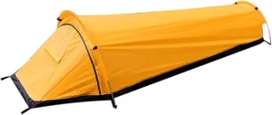 Tent Camping Single Person Tent Ultralight Compact Outdoor Sleeping Bag Tent Larger Space Sleeping Bag Cover Hiking Lightweight (Color : Yellow)