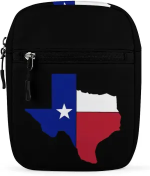 Texas Flag Map Casual Crossbody Bags for Women Men Mini Sling Purse Shoulder Messenger Bag