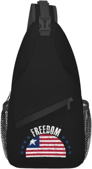 The Florida Provisional Flag And Freedom Crossbody Bags For Women Men Chest Backpack Gym Shoulder Bag Travel Outdoor Sports Casual Crossbody Bags