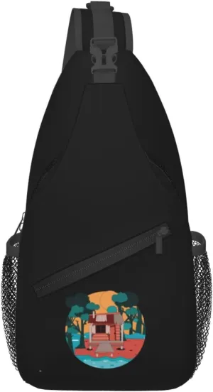 The House In The Bay Crossbody Bags For Women Men Chest Backpack Gym Shoulder Bag Travel Outdoor Sports Casual Crossbody Bags