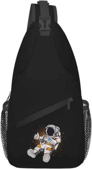 Thumbs Up For Astronauts Crossbody Bags For Women Men Chest Backpack Gym Shoulder Bag Travel Outdoor Sports Casual Crossbody Bags