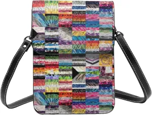 Trans Flag HE HIM Pronouns Cell Phone Purse Small Crossbody Bags For Women Men Wallet Purses With Adjustable Strap