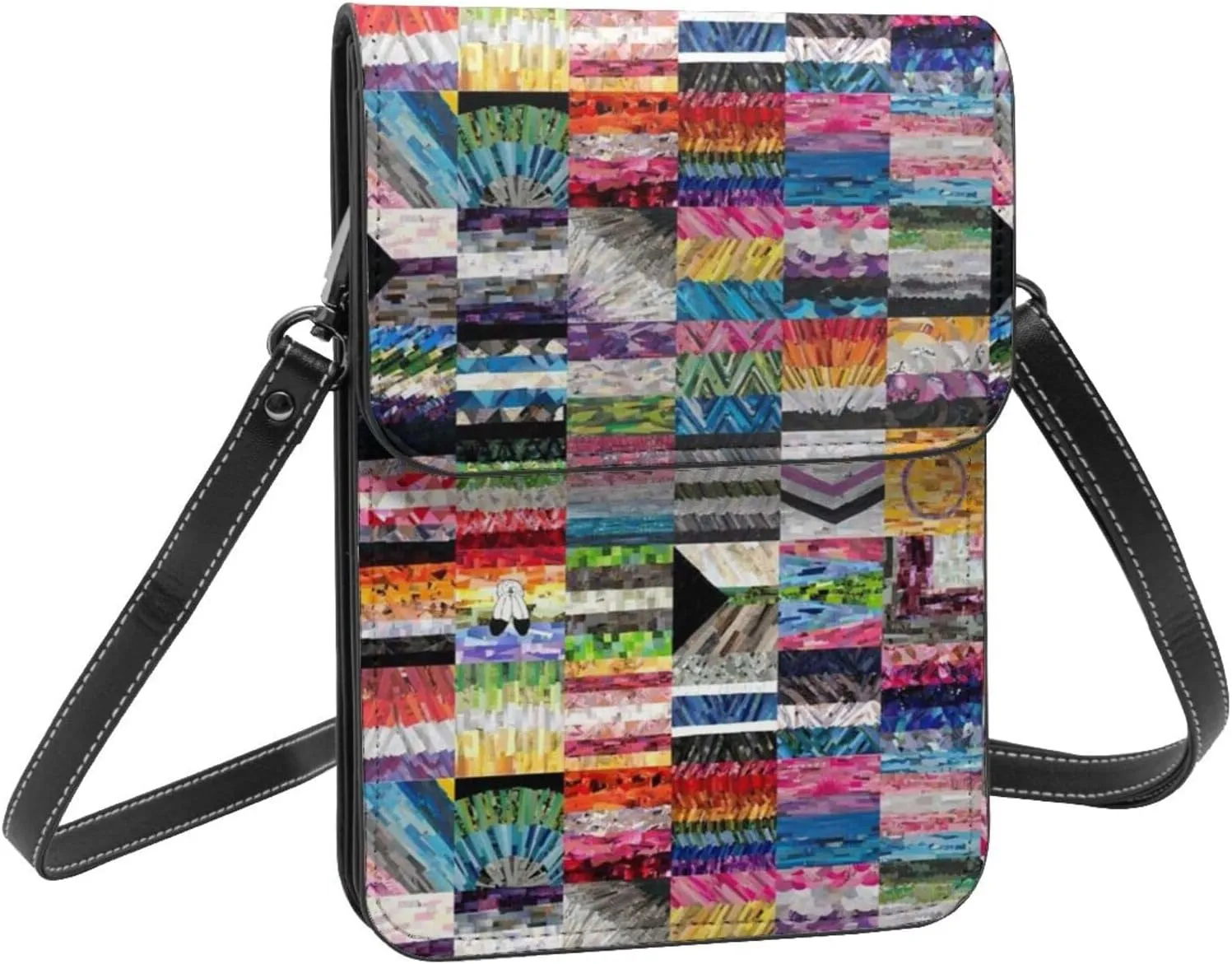 Trans Flag HE HIM Pronouns Cell Phone Purse Small Crossbody Bags For Women Men Wallet Purses With Adjustable Strap