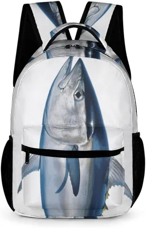 Travel Backpack for Women Men Tuna Thunnus Laptop Backpack Casual Daypack for Hiking Computer Bag
