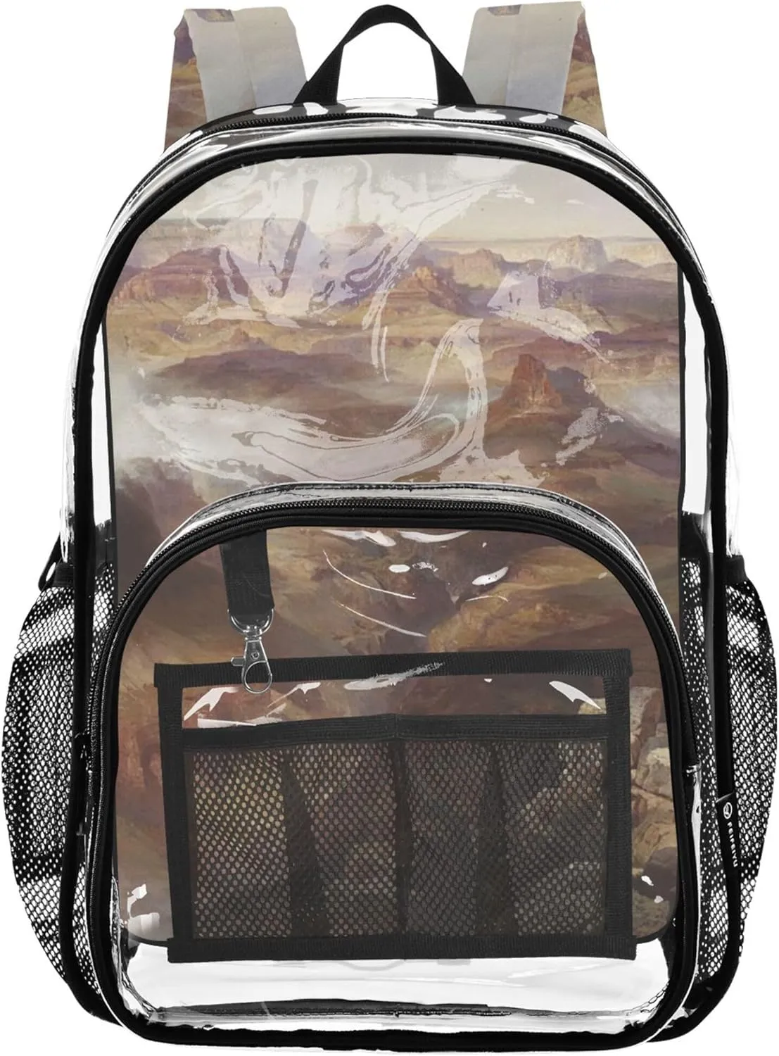 Travel Clear Bags for Women Boys Backpacks for Girls See through Approved Bag Thomas Moran American Grand Canyon Colorado River