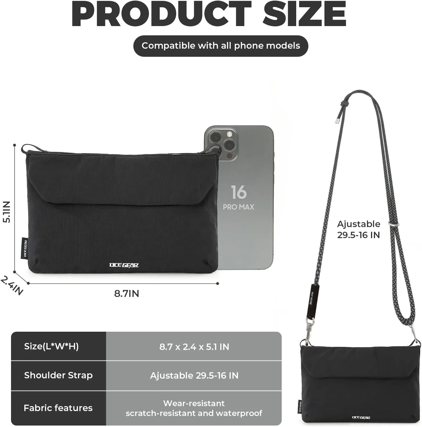 Travel Passport Holder Small Crossbody bag RFID Organizer Case Easy to Conceal Travel Pouch for Daily Use & Outdoor Activitie