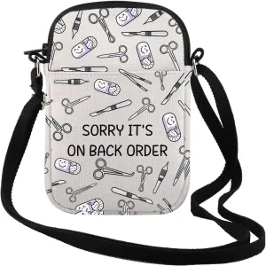 TSOTMO Surgical Tech Crossbody Bag Surgeon Zipper Pouch Bag Surgical Instrument Technician Gift Surgical Tech Retire Gift