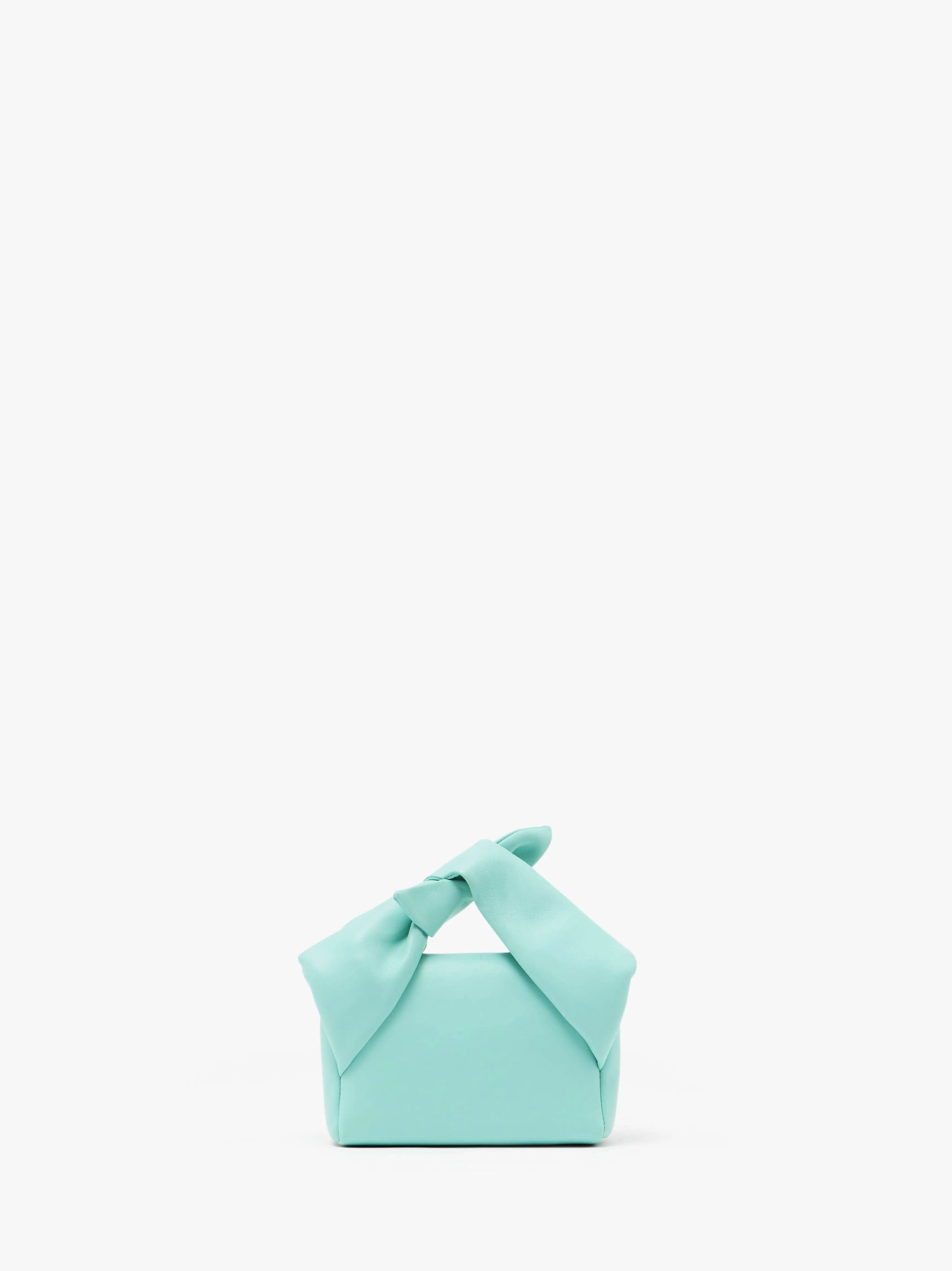 TWISTER WITH BOW DETAIL - SMALL LEATHER TOP HANDLE BAG