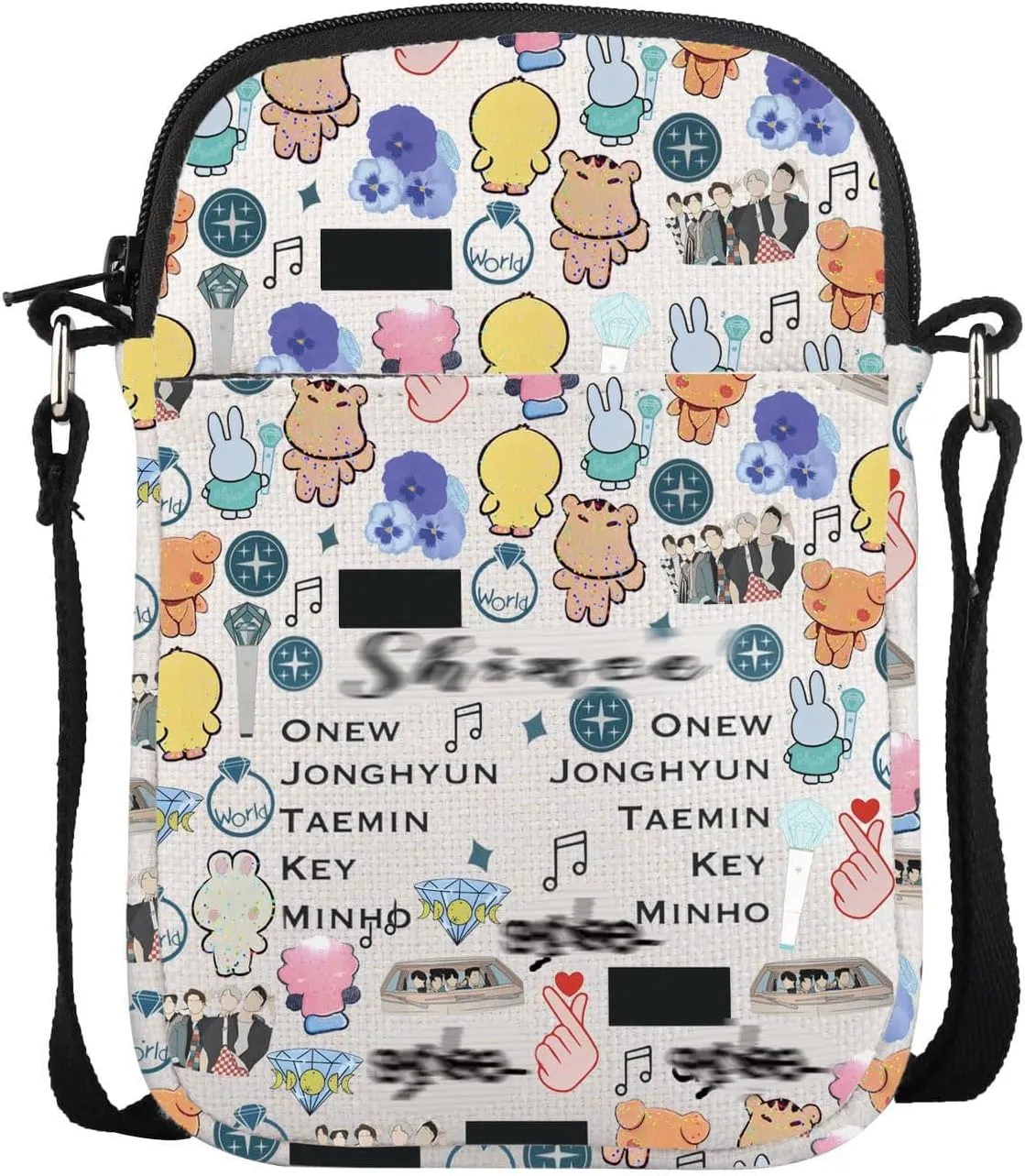 UJIMS K-pop Music Lover Crossbody Bag Singer Album Inpsired Gifts Korean Boy Band Members Fans Gift