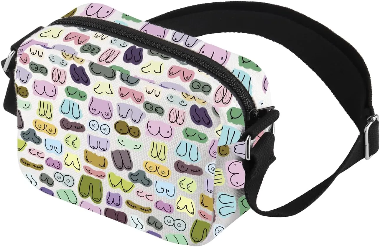 UJIMS The Breast Boobies Inspired Gift Boobs Crossbody Bag Boobs Lover Gifts for Women Feminist Gift Boobies Gift