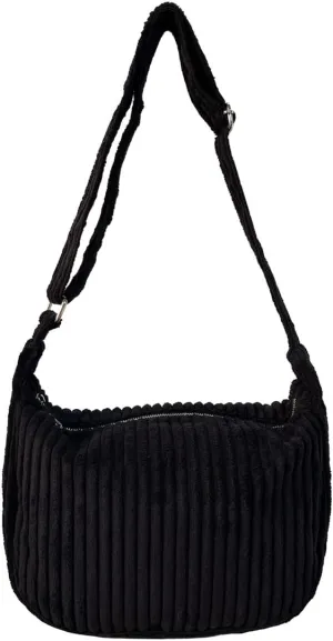 Ulisty Women Small Corduroy Hobo Bag Wide Strap Crossbody Bag Shoulder Bag Casual Handbag Daily Bag