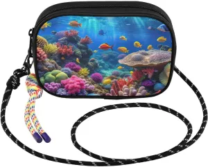 Underwater Ocean Coral Reef Crossbody Bag for Women Cell Phone Purses Women's Small Shoulder Handbags Wallet Purse with Strap
