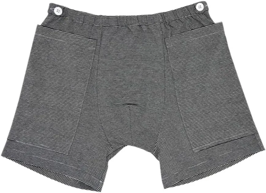 Underwear for Drainage Bag, Shorts for Nephrostomy Bag, Catheter Leg Bag Underwear Leg Bag Holder Ostomy Care Clothes (M), Grey