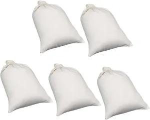 Unomor 5 Pcs Drawstring Pouch Versatile Storage Bags for Jewelry Grains and Odorless Breathable for Organizing and present Giving White