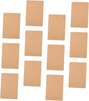 Uonlytech Pcs Earring Display Cards for Necklace Packaging Self-Seal Bag Earring Holder Tag Set