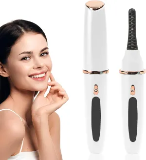 USB-Rechargeable Heated Eyelash Curler with LED Display - 3 Temp Settings, Mini Design, Safe Curling for Long-Lasting Natural Lashes